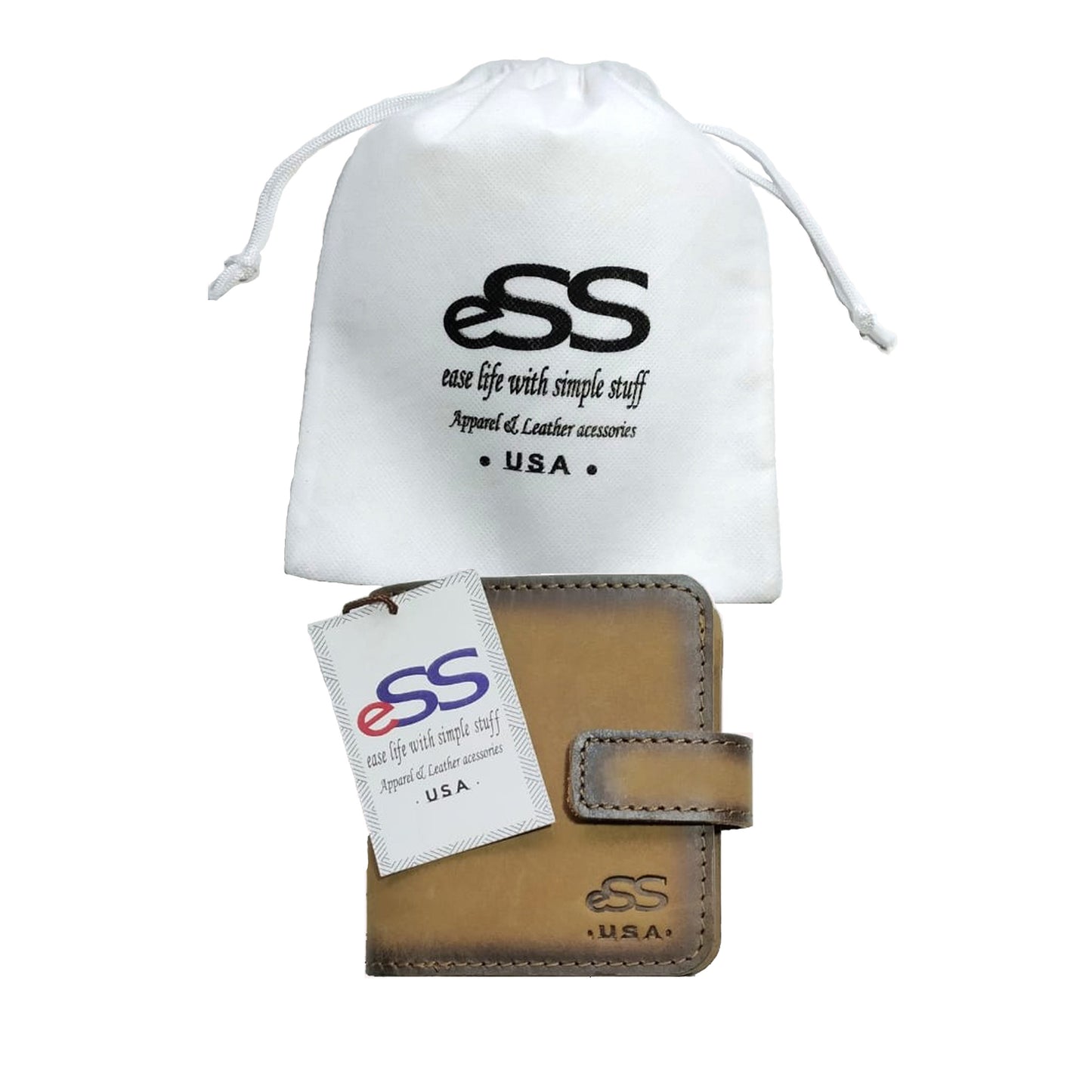 eSS Rfid Wallet Women - Slim Small Leather Wallets - Real Leather Vegetable Tan - Elegant and Practical Accessories for Your Daily Essentials - Sleek design makes it easy to slip into your purse