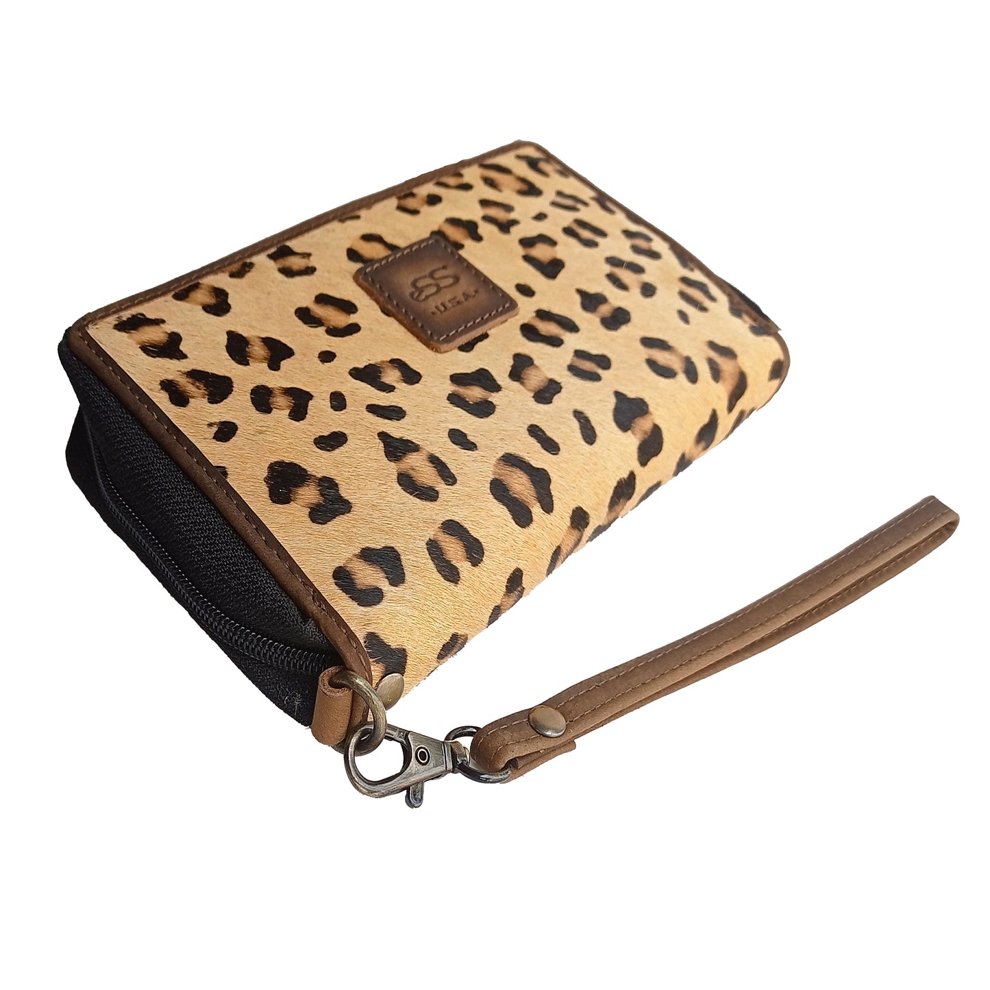 Leopard Purses for teen wristlet wallets for women clutch organizers - RFID Blocking -30 Credit Cards Phone and Checkbook Holder - Carry in your travel bag, tote