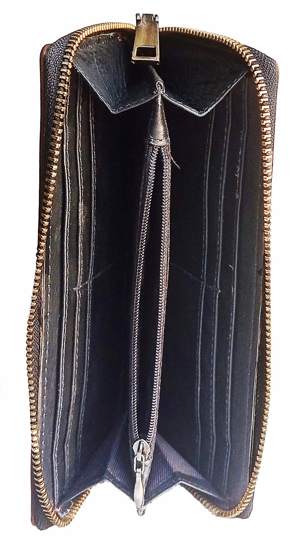 eSS Real Cowhide Leather Wallets for Women - Zipper Western Purse RFID Blocking - Clutch wallet for women - 8 credit card slot with zippered pocket- Best Gifts (7.25 x 3.75) inches