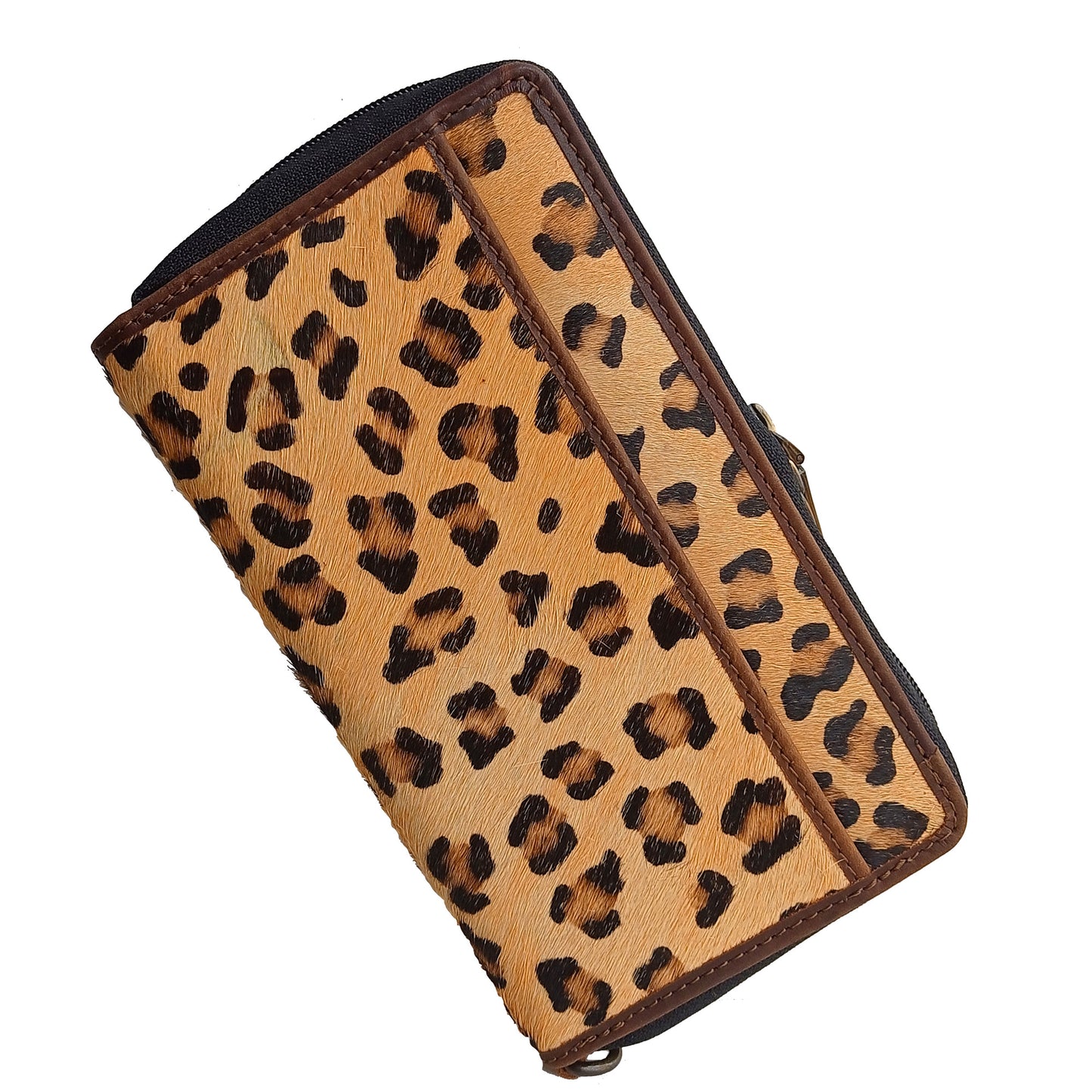 Leopard Purses for teen wristlet wallets for women clutch organizers - RFID Blocking -30 Credit Cards Phone and Checkbook Holder - Carry in your travel bag, tote