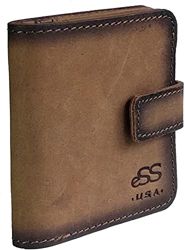 eSS Rfid Wallet Women - Slim Small Leather Wallets - Real Leather Vegetable Tan - Elegant and Practical Accessories for Your Daily Essentials - Sleek design makes it easy to slip into your purse