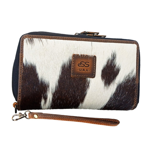 Cowhide Wallets Western purses for Women RFID Blocking Leather Zip around Wallet with Wristlet 32 Credit Card – Phone - Photo ID - Best Gifts (‎9.13 x 6.1) inches