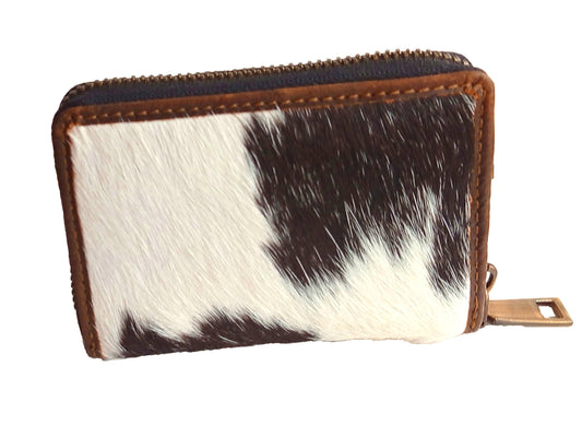 eSS Handmade Real Cowhide - RFID Leather Zip Around Accordion Credit Card Holder - Small Wallet for Women - Cute, Secure Card wallet with Cash, coin Slot -Change purse